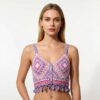 Lavender Crochet Tassel Crop Top