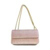 Champagne Gold Shimmer Chain Strap Clutch for Women